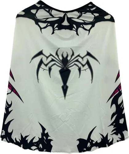 Vista 4 de KETLYA Disfraz de superhéroe fantasma para niñas disfraz de Halloween y cosplay con capa juego completo