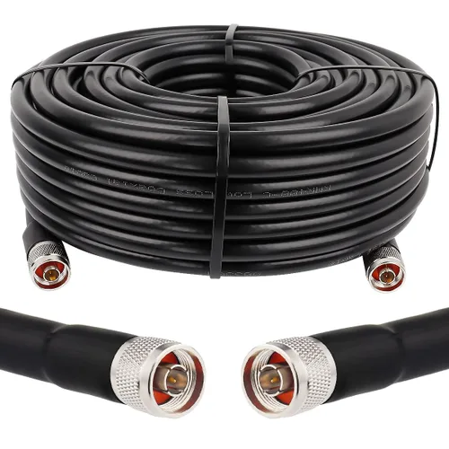 Vista 13 de XRDS -RF Cable de extensión coaxial macho N a N macho de 2 pies, baja pérdida KMR400 tipo N