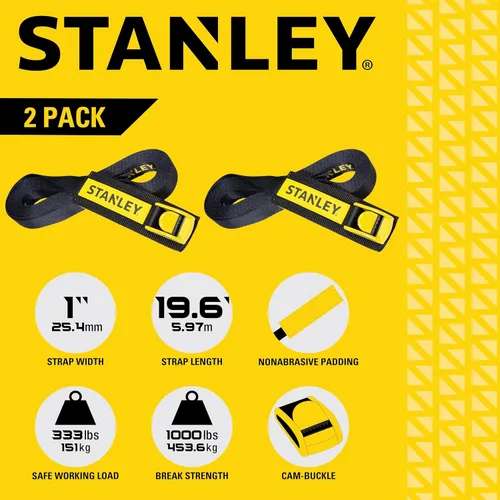 Vista 5 de STANLEY S4000 - Almohadilla universal suave para techo y portaequipajes con correas de amarre resistentes
