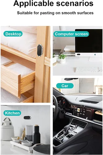 Vista 5 de Soporte magnético para teléfono, 2 unidades, soporte universal giratorio de 360 grados, compatible con teléfonos inteligentes, absorbe la carcasa