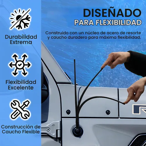Vista 4 de VOTEX - Accesorios de antena de goma flexible todo terreno de 13 pulgadas - Núcleo interno de acero de resorte