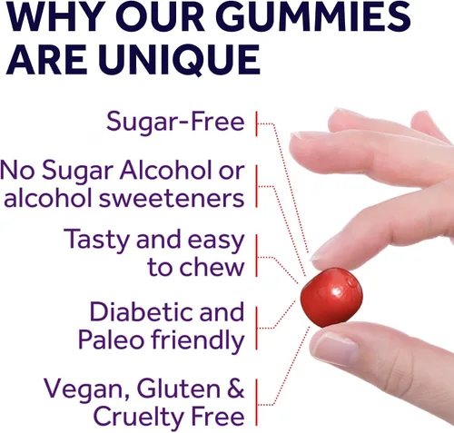Vista 2 de Gomitas de citrato de magnesio para niños y adultos, sin azúcar, veganas y sin OMG para un mejor sueño y relajación, sabor a cereza sin alcohol