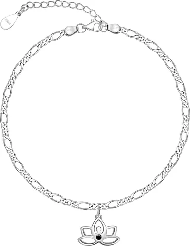 Vista 147 de CHIC & ARTSY Tobilleras delicadas de plata de ley S925 para verano, pulsera de tobillo ajustable multicapa para playa, joyería de pie para mujer