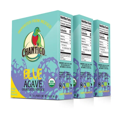 Vista 10 de Chantico Agave Sweet Organic Granulated Agave Powder, paquete conveniente de 35 bolsitas, paquetes de edulcorantes de una sola porción, bajo índice