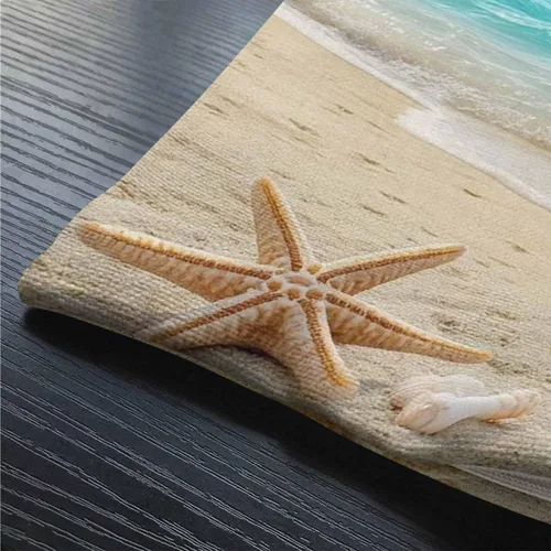 Vista 5 de Smooffly Funda de almohada rectangular rectangular rectangular con diseño de estrella de mar de playa y estrella de mar, funda de cojín de lino