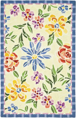 Vista 18 de SAFAVIEH Chelsea Collection - Alfombra decorativa de 1 pies 8 pulgadas x 2 pies 6 pulgadas, color negro, lana de campo francesa enganchada a mano
