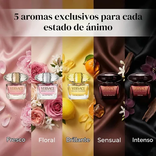 Vista 5 de Versace Set de regalo de mini perfume para mujer, 5 piezas, 0.17 onzas