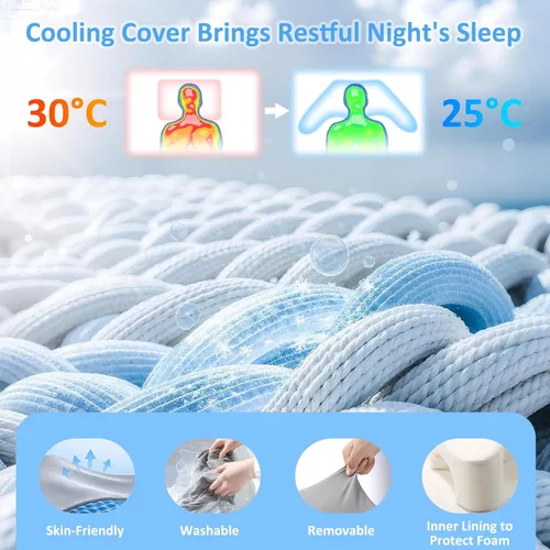 Vista 5 de Almohada para dormir de lado para aliviar el dolor de hombro Gris