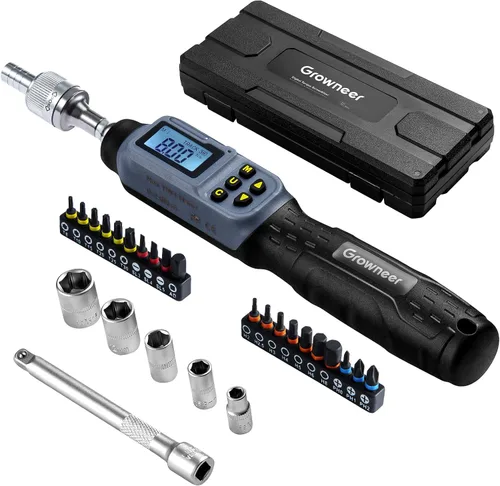Vista 11 de Destornillador de torsión digital GROWNEER, 2.66-53.1 lb-pulg/0.3-6 Nm, 1/4'' de transmisión Destornillador de pulgada-libra con zumbador