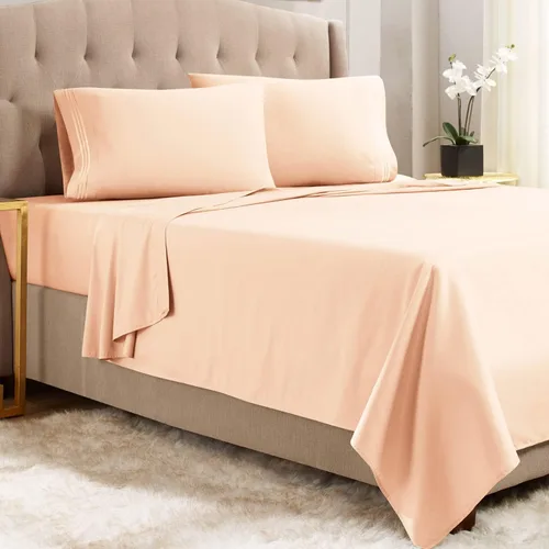 Vista 13 de Juego de sábanas de lujo Juego de cama de lujo, bolsillo extra profundo Juego de sábanas ajustable, sábana de arriba y 2 fundas de almohada, ropa