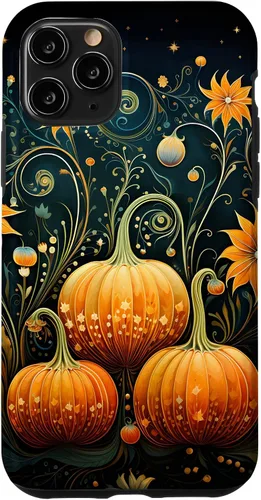 Vista 29 de Pumpkins - Carcasa para iPhone 17, diseño floral de otoño