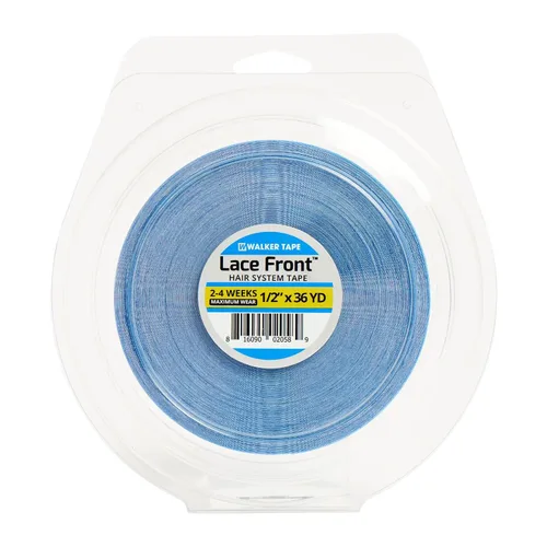 Vista 22 de Walker - Rollo de cinta de soporte frontal de encaje azul de 1/2 pulgada x 3 yardas, cinta de peluca de doble cara para pelucas de encaje, tupés