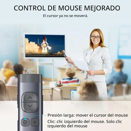 Vista 10 de Clicker de presentación N97s para presentaciones de PowerPoint con puntero digital