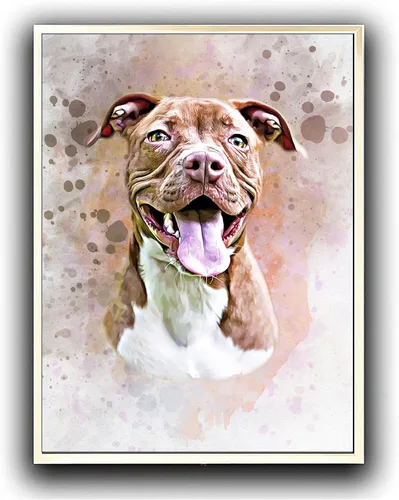 Vista 5 de Lienzo de pintura de acuarela personalizada con tu foto, retrato enmarcado, arte de pared para decoración del hogar, regalo conmemorativo Negro