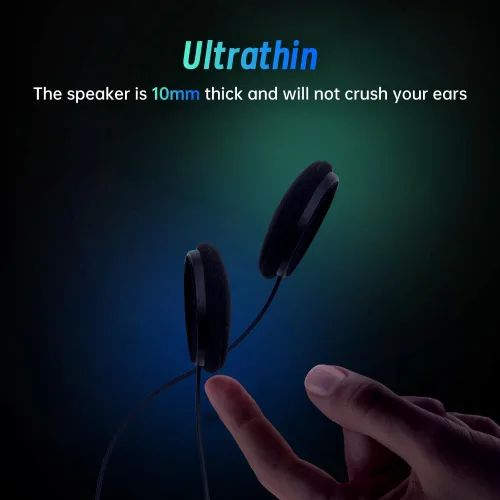 Vista 4 de Auriculares Bluetooth para Casco de Motocicleta, Auriculares Inalámbricos Bluetooth 5.3 para Exteriores con Altavoces, Cancelación de Ruido