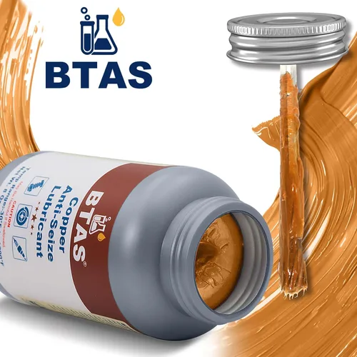 Vista 8 de BTAS Lubricante de grasa antiagarrotamiento de cobre de alta temperatura nunca antiapoderarse compuesto para pernos de bujía 8 oz
