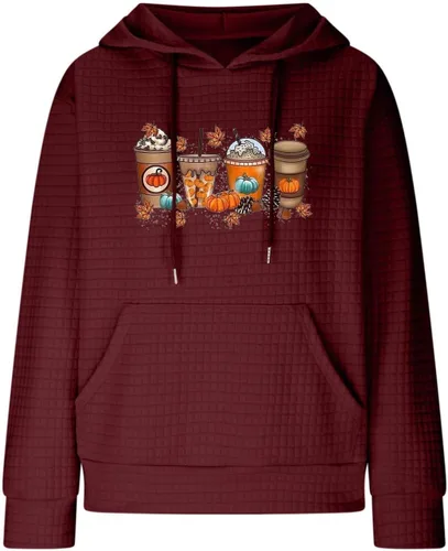 Vista 37 de SHAOBGE Sudaderas con capucha de gran tamaño para mujer, sudaderas con capucha para entrenamiento, suéteres casuales y cómodos trajes de moda