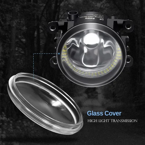 Vista 4 de Luces antiniebla con anillo de halo 2 en 1 para Honda 12-14 CR-V, 12-15 Pilot, 13-15 Accord Coupe, Crosstour, CR-Z, Acura 10-15 RDX, 13-14 ILX