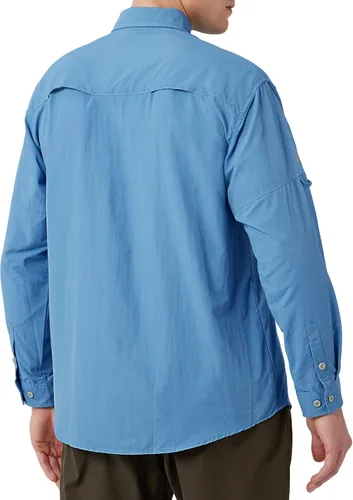 Vista 30 de NAVISKIN Camisas de pesca con protección solar UPF 50+ de manga larga para hombre, PFG para senderismo, viajes, campamento