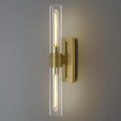 Vista 12 de Apliques de pared cromados, apliques de baño de 22.8 pulgadas, apliques de pared para interiores arriba y abajo, juego de dos apliques de pared