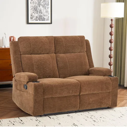 Vista 11 de Sofá biplaza reclinable manual, sofá reclinable de 2 plazas
