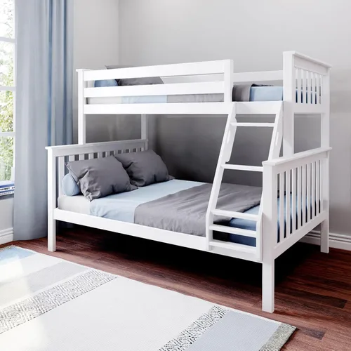 Vista 14 de Max & Lily - Litera, marco de cama individual sobre cama matrimonial para niños, color azul. Climb with Confidence, Sturdiness Redefined