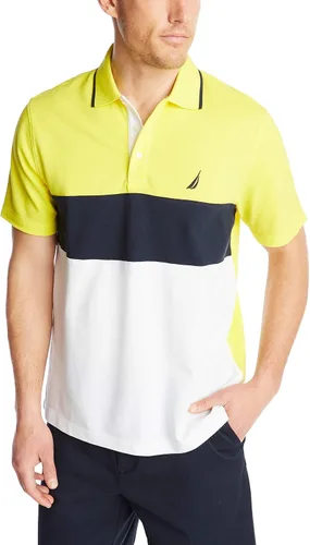 Vista 6 de Nautica Polo de manga corta 100% algodón piqué bloque de color para hombre