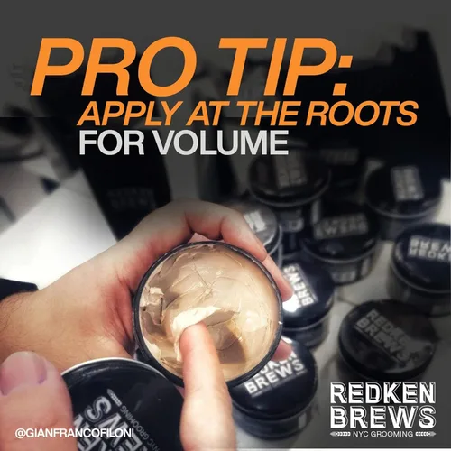 Vista 4 de Redken Brews Pomada de arcilla para hombres Pomada de arcilla voluminizadora para hombres Alta sujeción de larga duración Acabado mate Para