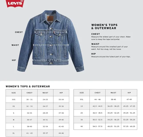 Vista 3 de Levis Womens Original Trucker Jacket Standard and Plus