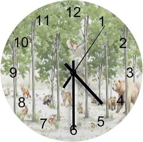 Vista 33 de Reloj de Pared de Flores Silencioso Sin Tictac Operado por Batería, Caricatura de los 70s Linda Flor Abstracta Pastel Margarita Reloj Floral