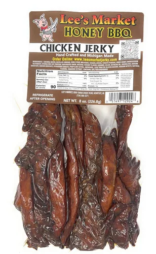 Vista 5 de Lee's Market Carne seca de pollo a la parrilla con piña, suave y tierna, saludable y baja en carbohidratos, sin gluten, apta para dieta paleo