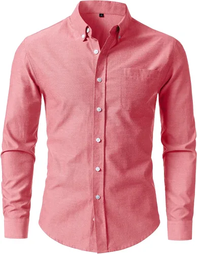 Vista 7 de LucMatton Camisa Oxford ligera de manga larga para hombre