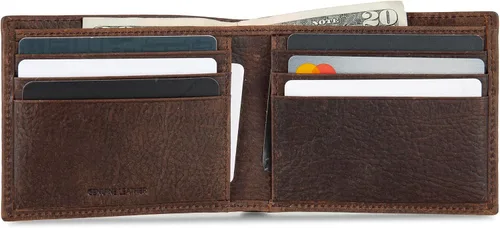 Vista 3 de Lucky Brand Men's Bifold Wallet ID Window Card Slots Genuine Leather Organization Durable Stylish