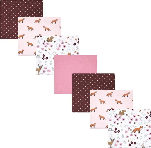 Vista 74 de Hudson Baby Unisex Baby Cotton Flannel Receiving Blankets Bundle, Neutral Woodland Pals, One Size (Pack of 2)