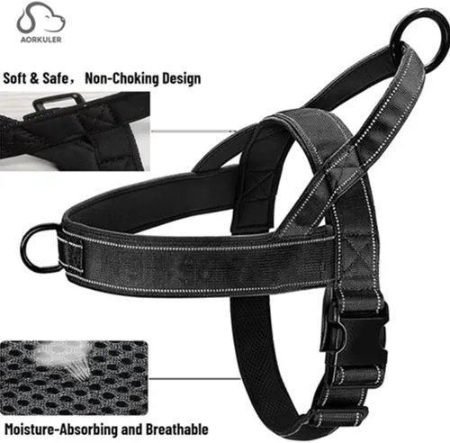 Vista 2 de Aorkuler Arnés para perro sin tirones, fácil para entrenar y caminar, adecuado para rastreador GPS Aorkuler Dog