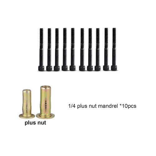 Vista 2 de Mandril de tuerca 1/4 Plus, mandril de repuesto de 2.7 pulgadas, 10 piezas para pistola neumática de tuerca de remache