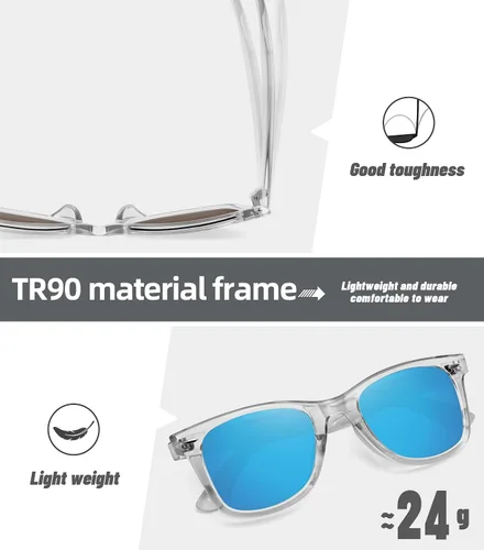 Vista 115 de MEETSUN Polarized Sunglasses for Women Men Classic Retro Square Frame Driving Sun Glasses UV Protection