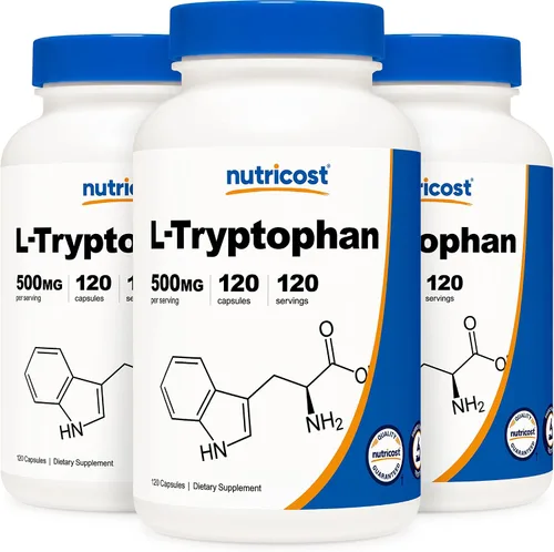 Vista 7 de Nutricost L-triptófano 500 mg, 120 cápsulas (2 botellas)