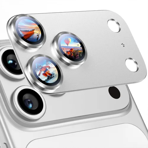 Vista 16 de Uyiton Compatible con iPhone 17 Protector de Lente de Cámara - [No es Fácil de Romper][Fuerte Adsorción][Compatible con Fundas] Protector de Cámara