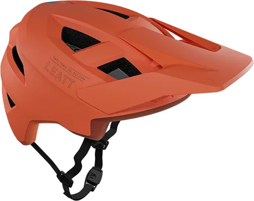 Vista 14 de Leatt Casco MTB AllMtn 2.0 Hebilla magnética Fidlock y visera Blanco crema
