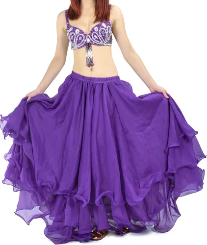 Vista 4 de Falda de gasa tribal para danza del vientre, para Halloween