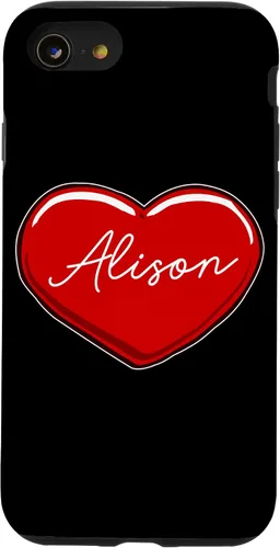Vista 18 de iPhone 16 Hand Drawn Heart Alison - First Name Hearts I Love Alison Case
