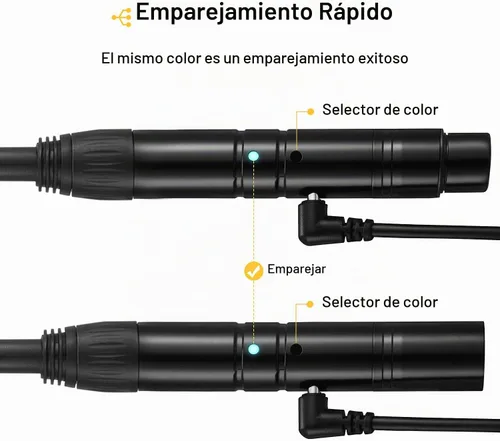 Vista 4 de Donner 2 piezas DMX512 DMX Dfi DJ 2.4G inalámbrico 1 receptor con cúpula de luz y 1 transmisor de control de iluminación para escenario (Negro)