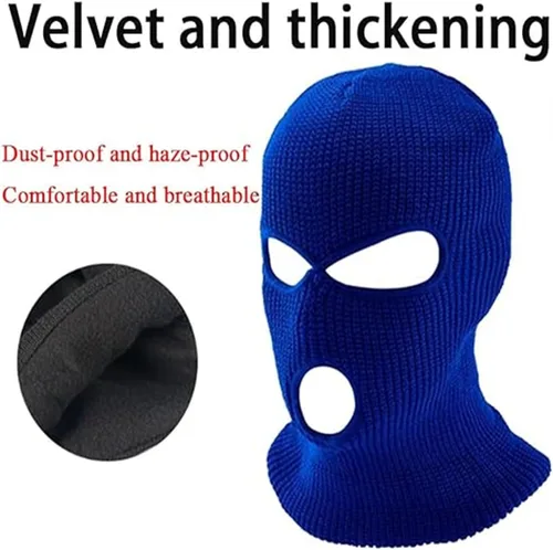 Vista 4 de Máscaras de esquí azules para todos los fanáticos de los leones, We're Villains Honolulu - Máscara de esquí azul de 3 agujeros para hombres y mujeres