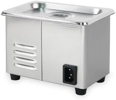 Vista 2 de Limpiador ultrasónico de 27.1 fl oz para joyas, relojes, dentaduras postizas, temporizador digital, 50 W potente, diseño compacto para uso doméstico