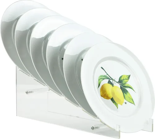 Vista 8 de Calypso Basics - Juego de 6 platos de ensalada de melamina de 8.5 pulgadas, sin BPA, no tóxicos, resistentes a roturas, aptos para lavavajillas