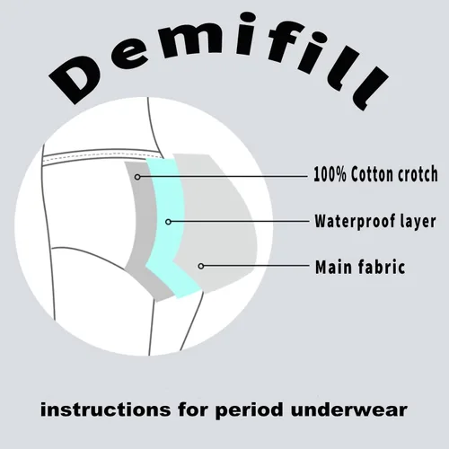 Vista 5 de Demifill Bragas de período para adolescentes y niñas, ropa interior suave para principiantes