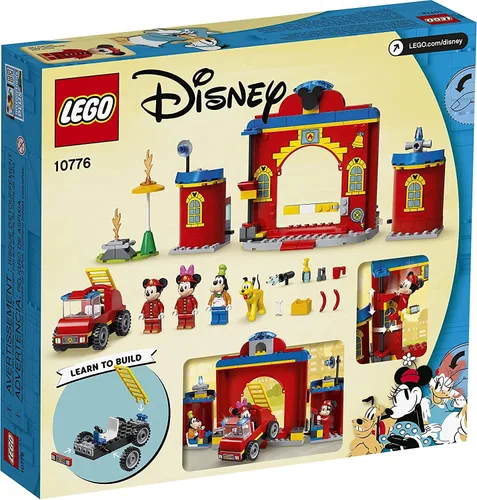 Vista 2 de LEGO Disney Mickey and Friends - Kit de construcción de Mickey & Friends Fire Truck & Station 10776; divertido juego de bomberos; nuevo 2021