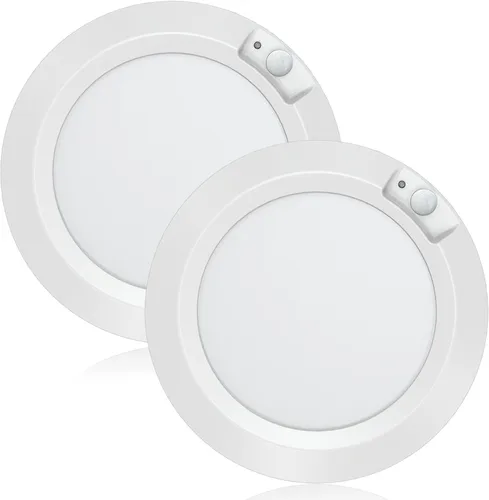 Vista 11 de Luces LED de armario con sensor de movimiento para interiores, funciona con pilas, 210LM 6000K, blanco frío para lavandería, escalera, pasillo