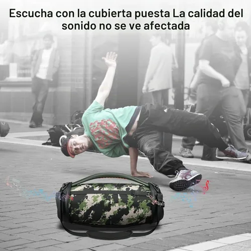 Vista 3 de Estuche de transporte de viaje para JBL Boombox 3, funda impermeable para altavoz portátil con correa para el hombro